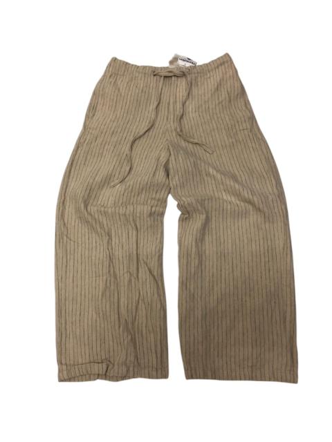 Issey Miyake - 🇯🇵 PLANTATION WIDE LEG DRAWSTRING VERTICAL PINSTRIPED WOOL