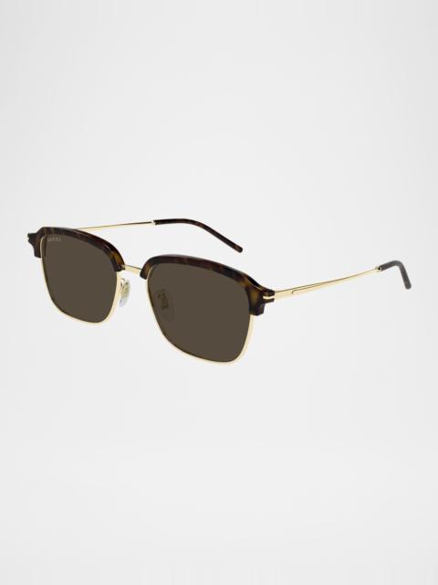 Men's GG1733SM Metal Rectangle Sunglasses