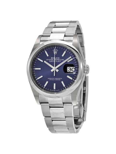 Pre-owned Rolex Datejust Blue Dial Men's Watch 126200BLSO