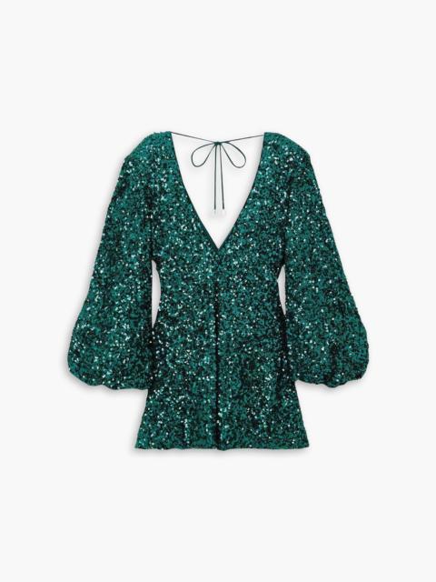 ROTATE Darsie sequined stretch-chiffon mini dress