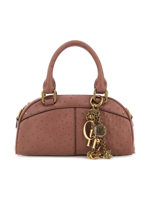 Chloé Antiqued Pink Leather Bowling Handbag