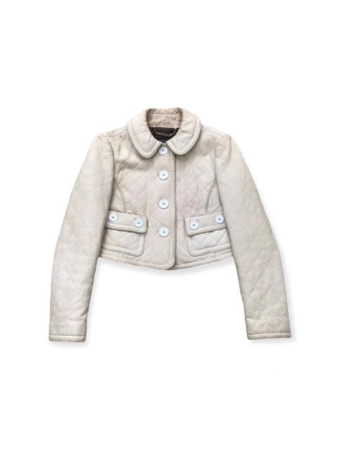 Burberry Vintage Burberry Italy Lambskin Crop Jacket Cream XS/S