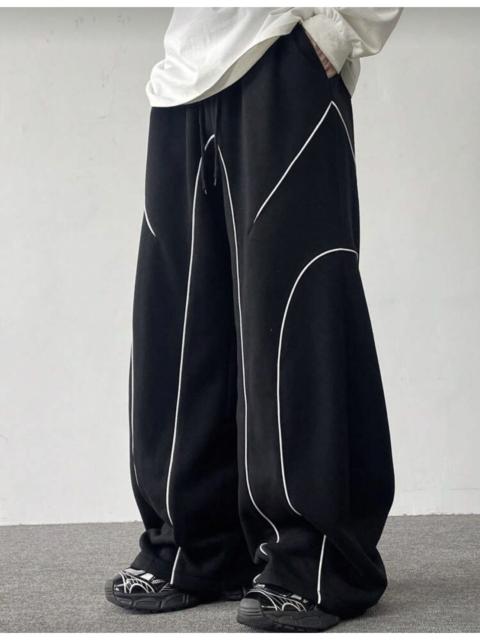 Other Designers Japanese Brand - ULTRA Baggy Curved Piping Sweatpants - Cyberpunk Streetwear