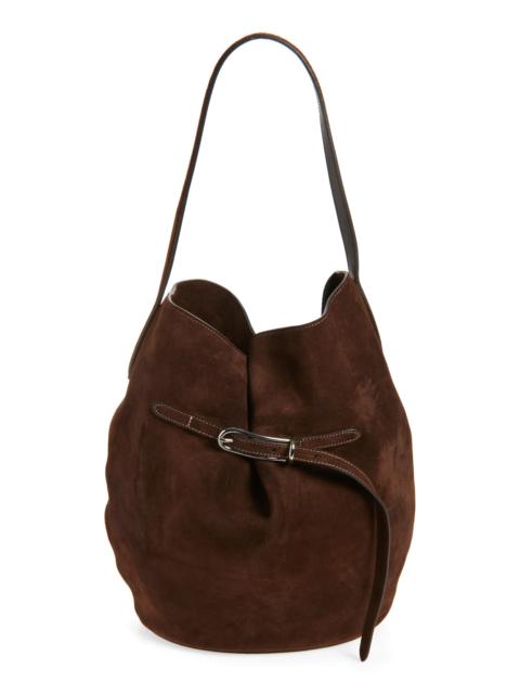 Liffner LIFFNER Large Belted Bucket Bag in Dark Brown at Nordstrom