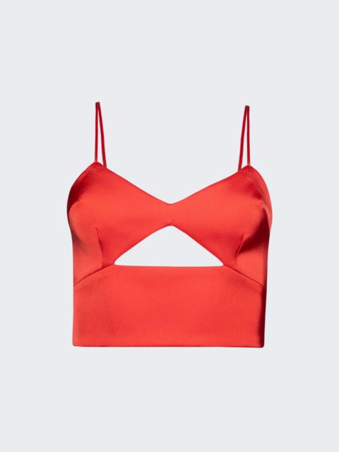 David Koma Cutout Detail Cami Top Red