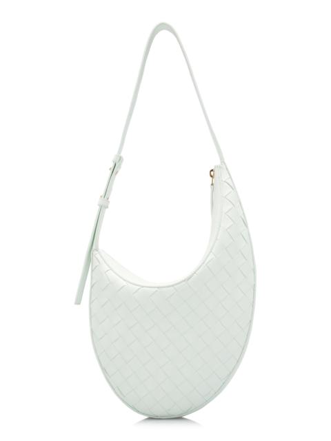 Bottega Veneta Small Hobo Intrecciato Leather Bag light blue