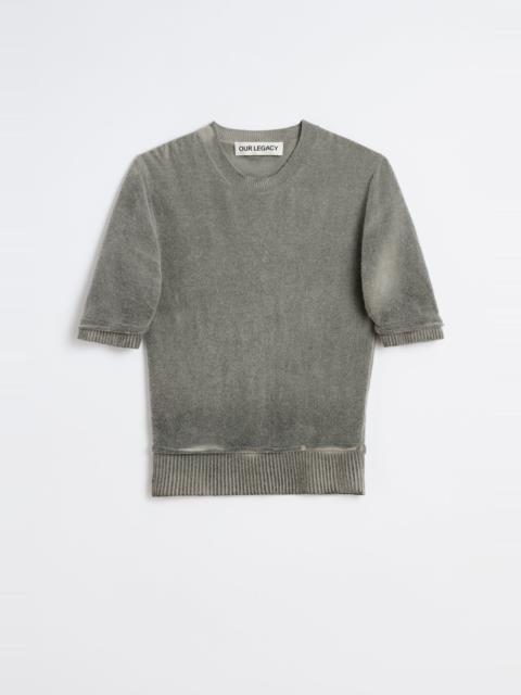 Our Legacy Dual Tee Grey Spray Dye Cherub Wool