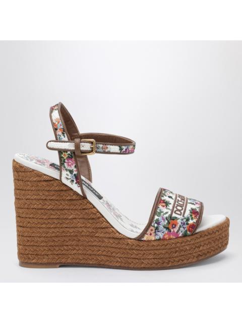 Dolce & Gabbana Dolce&Gabbana Wedge Sandals With Logo Embroidery Women