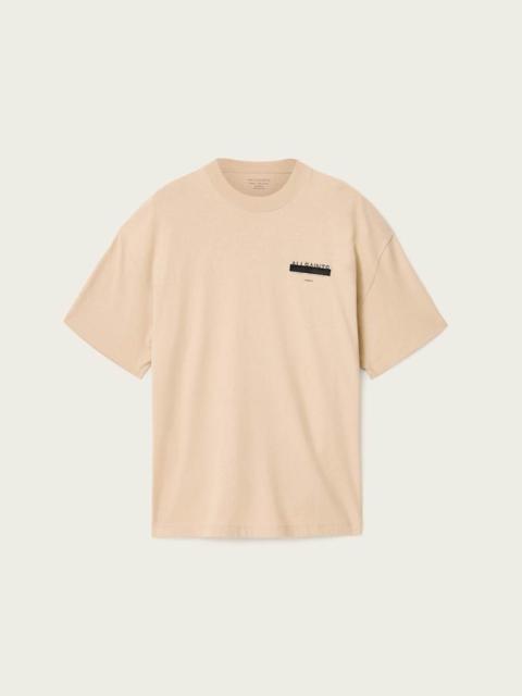 ALLSAINTS REDACT OVERSIZED EMBROIDERED LOGO T-SHIRT