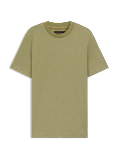 BOSS COTTON-SILK T-SHIRT WITH PRINCE OF WALES CHECK