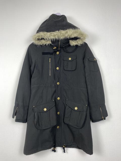 Other Designers Japanese Brand - Vintage Colza Quilted Lining Hoodie Long Jacket J1156