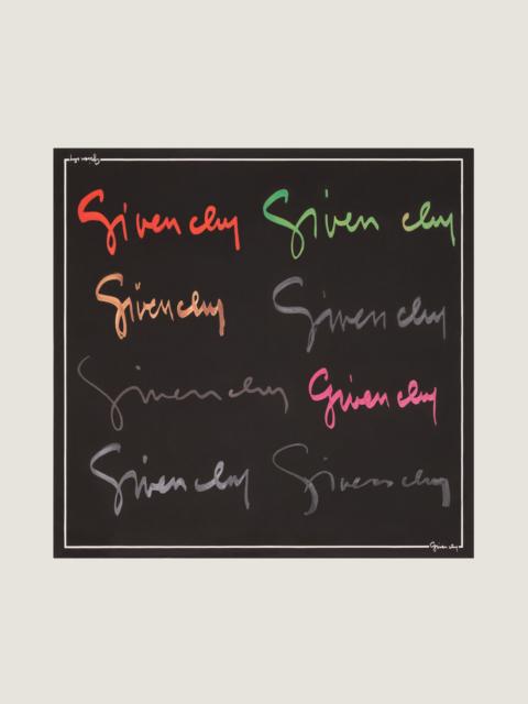 Givenchy SQUARE IN SILK WITH MULTICOLORED GIVENCHY SIGNATURE