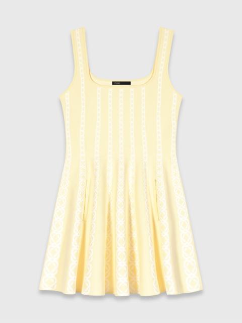 maje Jacquard knit short dress