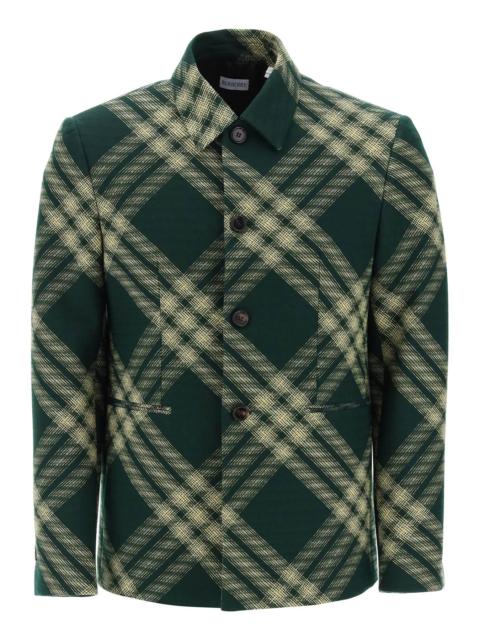 Burberry Single Breasted Check Jacket