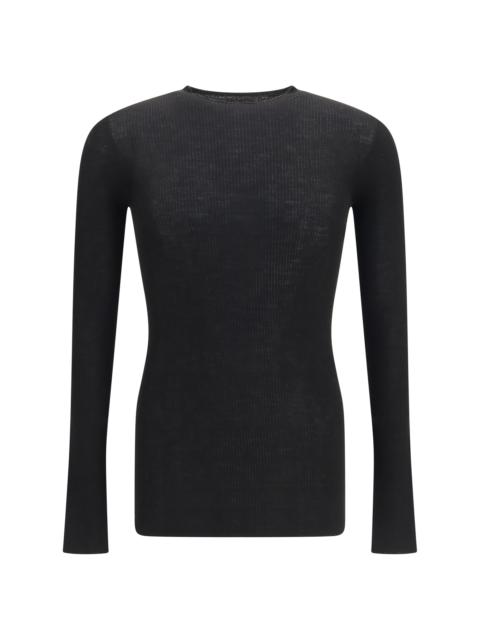 Rick Owens Rick Owens Slim Ribbed Sweater Black Men