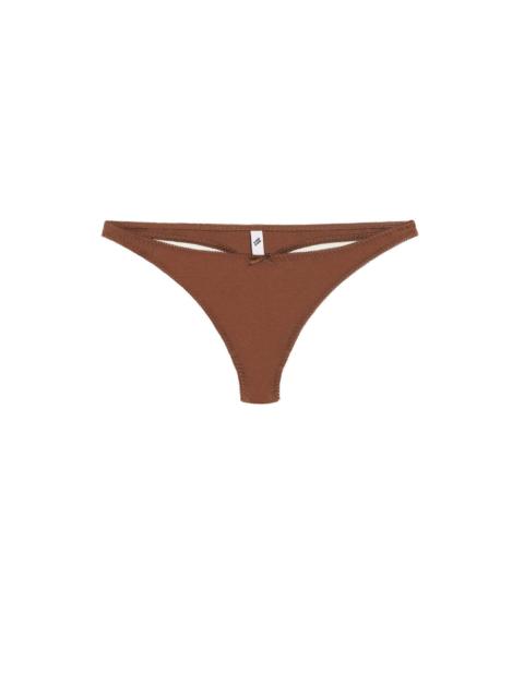 Cou Cou The Thong: Cotton Jersey Brown