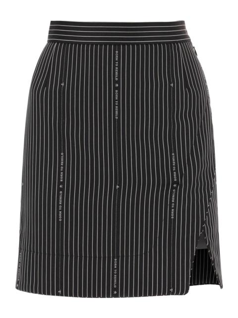 Vivienne Westwood 'Rita' Wrap Mini Skirt With Pinstriped Motif