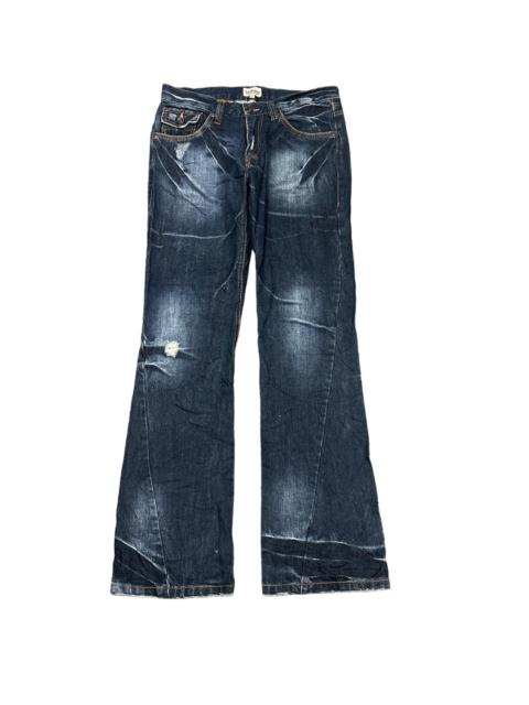 Other Designers Japanese Brand - FLARED💥DISTRESSED DENIM TWIST PANT BY NYLAUS