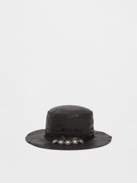 Ann Demeulemeester Aril Small Leather Hat With Studs