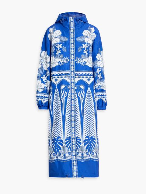 FARM RIO Printed shell hooded raincoat