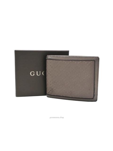 GUCCI Gucci Bifold Wallet - Grey Diamante Leather
