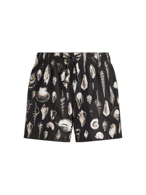 shell-print swim shorts