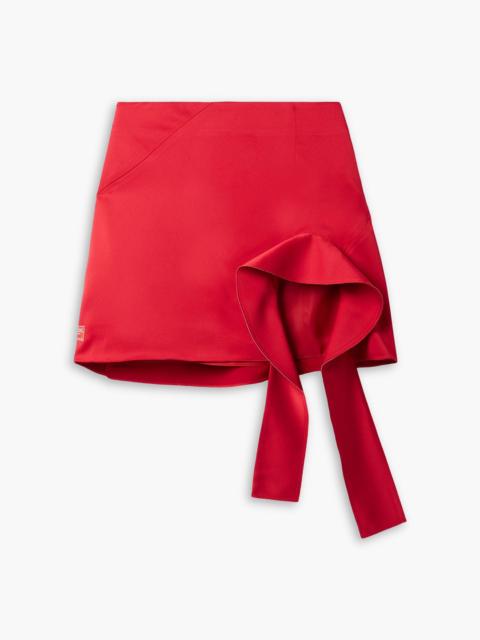 Other Designers Cutaway duchesse-satin mini skirt