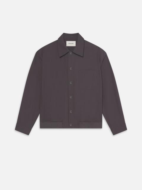 FRAME Cotton Blouson in Cloud Grey