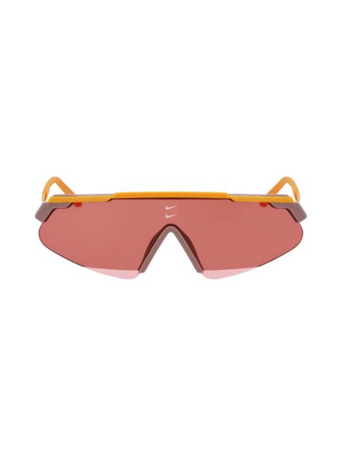 Nike Nike Marquee 66mm Oversize Shield Sunglasses in Monarch/Vermillion at Nordstrom