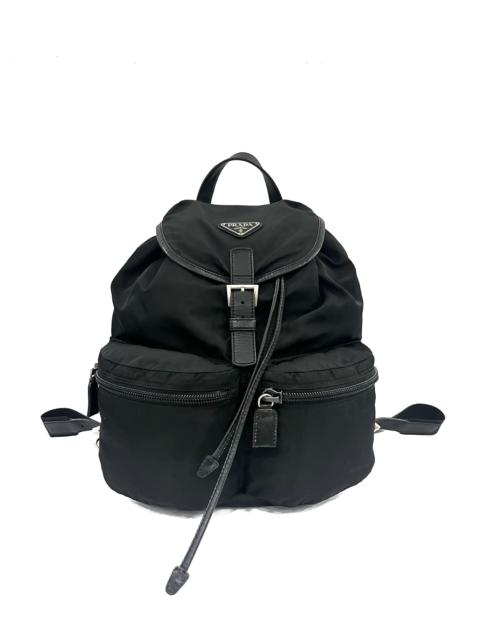 Prada Authentic Prada Black Utility Tessuto Backpack Drawstring Bag