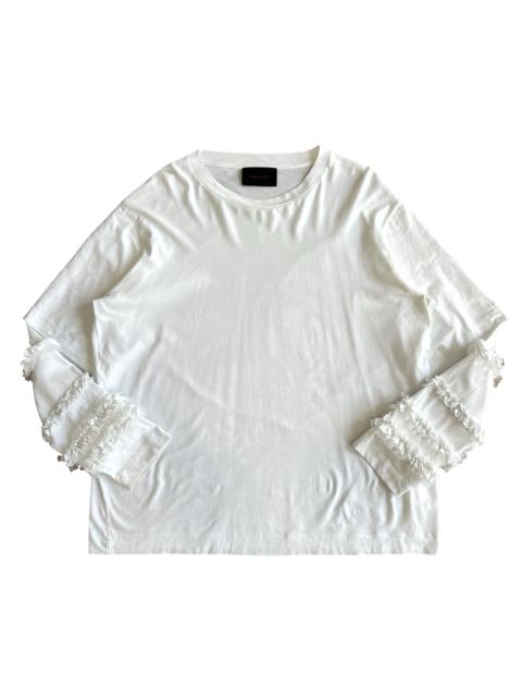 Other Designers Simone Rocha Ruffled Tulle-trimmed Double Layered Shirt SZ M