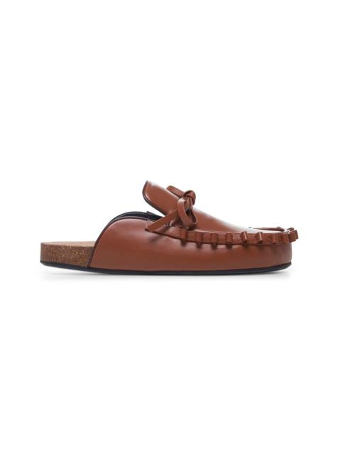 J.W. ANDERSON - Jw Anderson Women Tan Leather Ruffle Mules