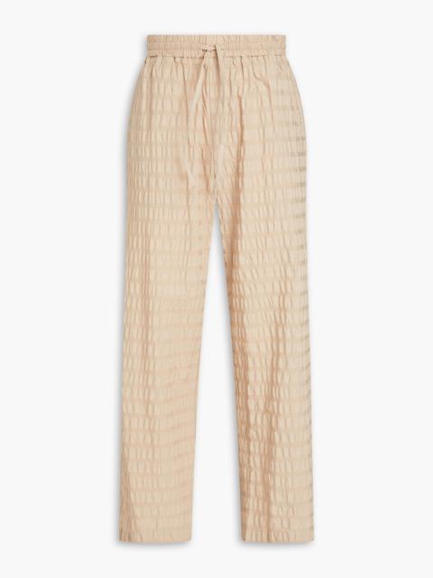 Other Designers Cotton-blend seersucker drawstring pants