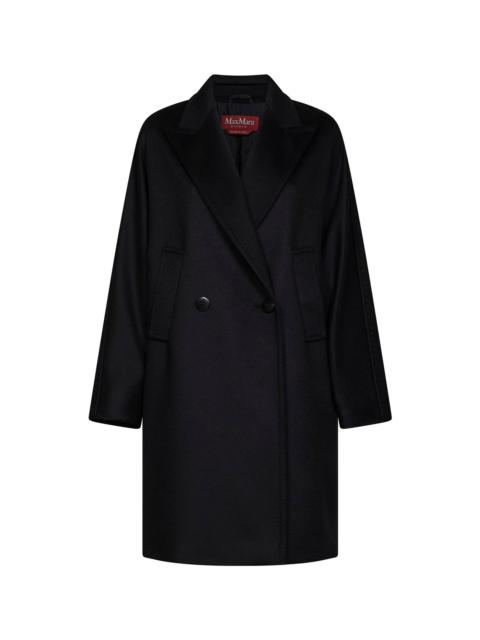 Max Mara Studio Max Mara Studio Women Black Mstmastro Double-Breasted Midi Coat