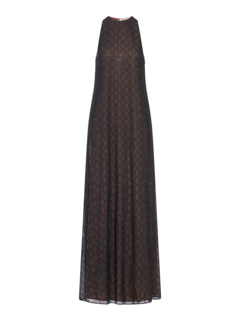 GUCCI Gucci Women Silk Georgette Dress With "Gg" Monogram