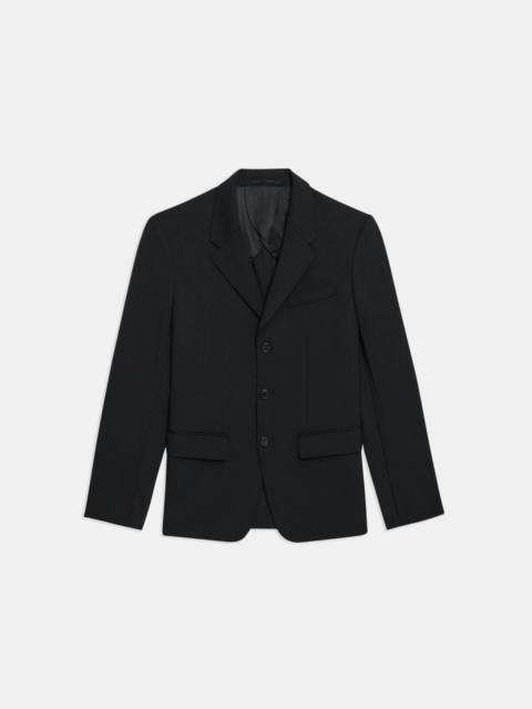 Theory Three-Button Blazer in Wool Gabardine