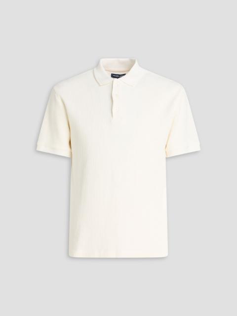 FRESCOBOL CARIOCA Horacio waffle-knit cotton polo shirt
