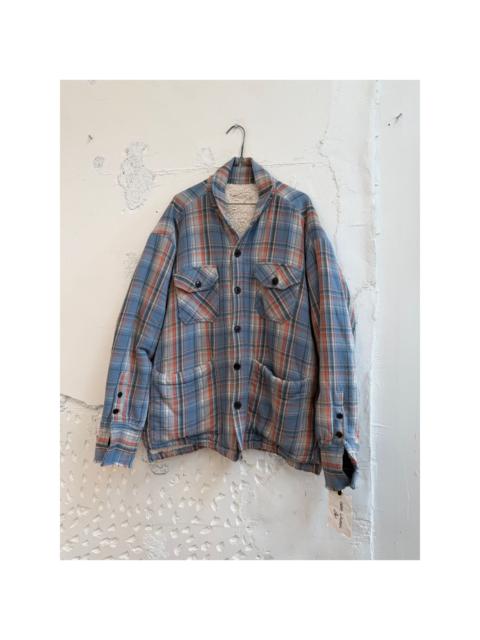 Greg Lauren Greg Lauren SAMPLE Plaid Sherpa Boxy Jacket