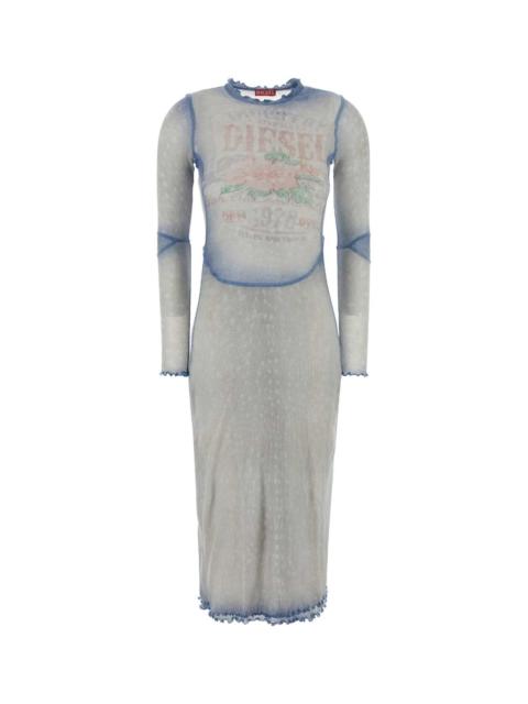 Diesel Diesel Women Pastel Light-Blue Cotton Dress