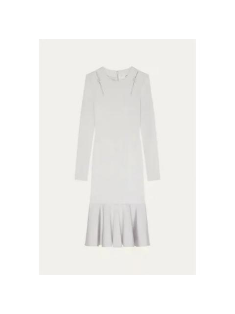 Givenchy Givenchy Long Sleeves Flare Dress Pearl Grey