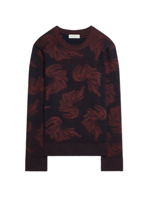 jacquard-knit sweater