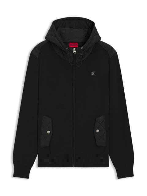 HUGO REGULAR-FIT JACKET IN MIXED MATERIALS