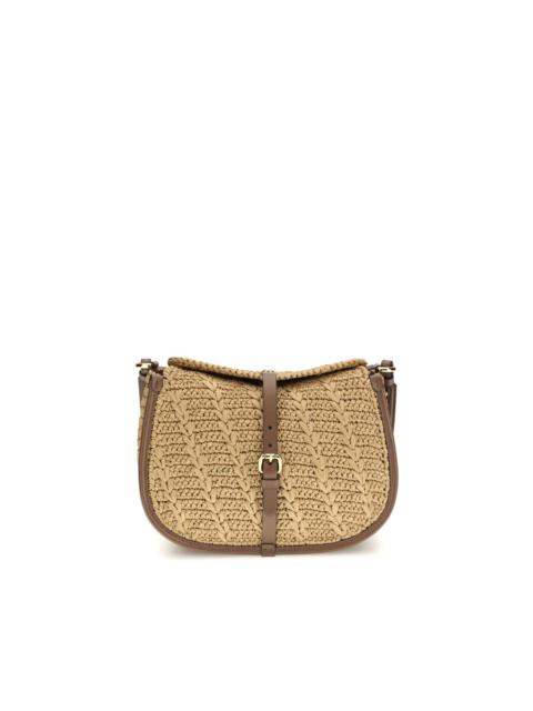 Etro Etro Raffia Crochet Pony Shoulder Bag