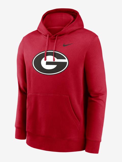 Nike Georgia Bulldogs Primetime Evergreen Club Primary Logo Nike Men's College Pullover Hoodie