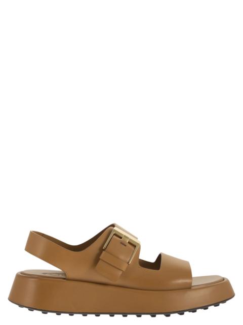 Tod's Tod's Women Leather Sandal With Buckle