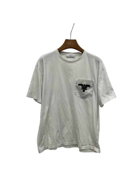 Prada Prada White Embroidered Short-Sleeve T-Shirt