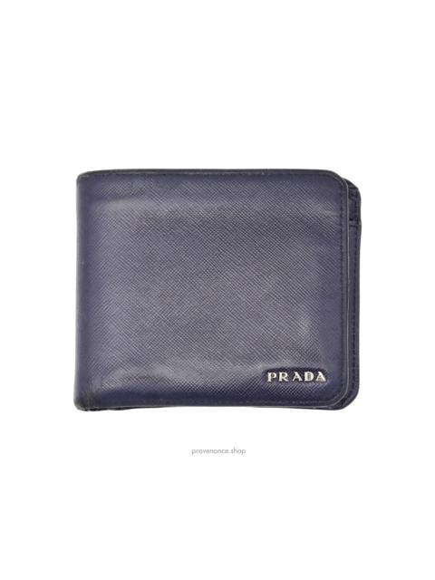 Prada Prada Bifold Wallet - Navy Saffiano Leather