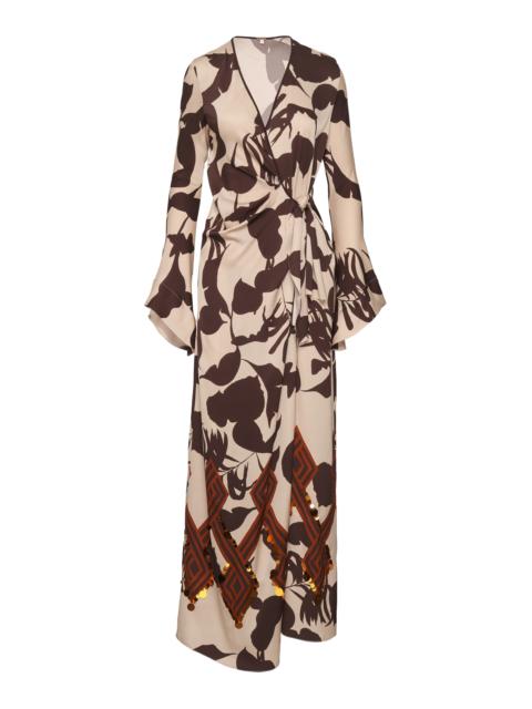 Johanna Ortiz Good Hope Embellished Wrap Dress multi
