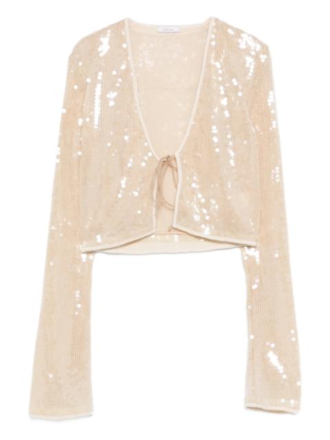 Oséree Oséree Marylin Sequin Tie Top