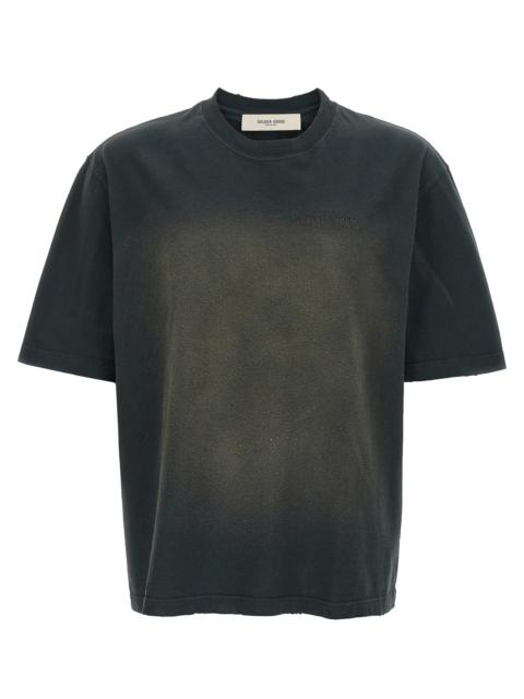 Golden Goose Used Dyed Cotton T-Shirt Black